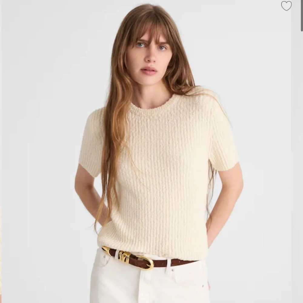 Madewell // NWOT Bouclé-Knit Crewneck Sweater Tee - Picture 2 of 10